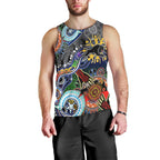 Personalised Panthers NAIDOC Week 2024 Men Tank Top Australia Aboriginal Dot Painting