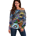 Personalised Panthers NAIDOC Week 2024 Off Shoulder Sweater Australia Aboriginal Dot Painting