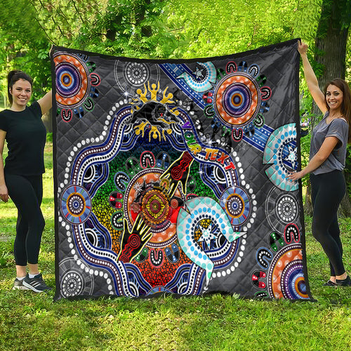 Personalised Panthers NAIDOC Week 2024 Quilt Australia Aboriginal Dot Painting