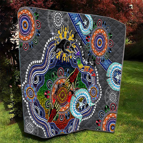 Personalised Panthers NAIDOC Week 2024 Quilt Australia Aboriginal Dot Painting