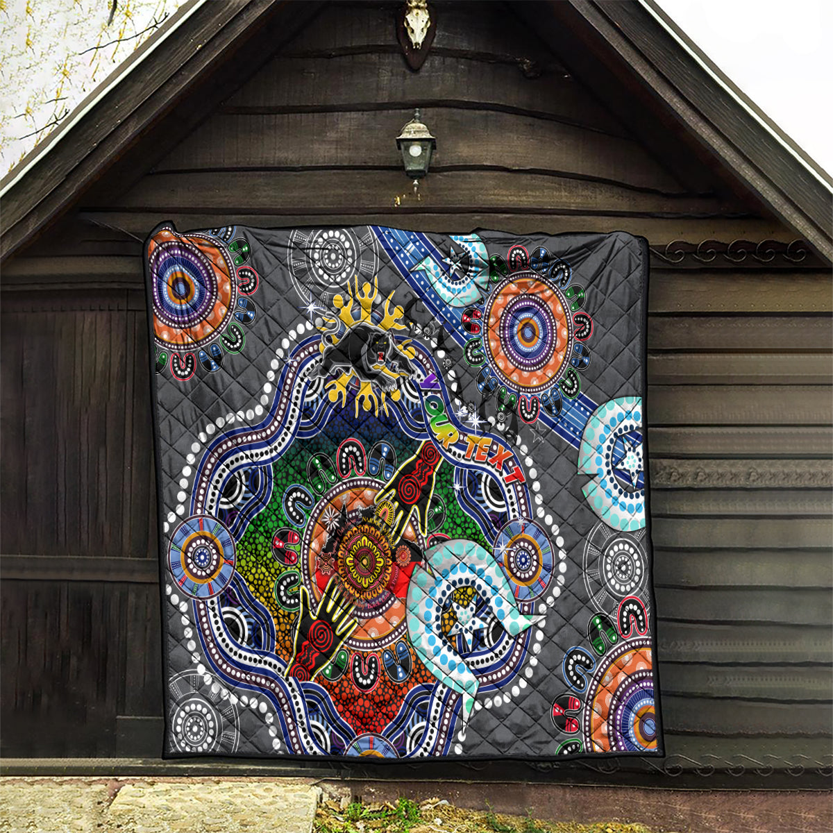 Personalised Panthers NAIDOC Week 2024 Quilt Australia Aboriginal Dot Painting