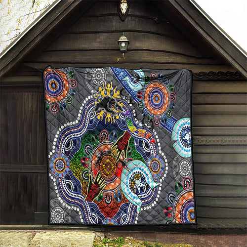 Personalised Panthers NAIDOC Week 2024 Quilt Australia Aboriginal Dot Painting