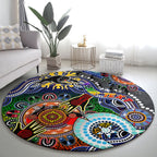 Personalised Panthers NAIDOC Week 2024 Round Carpet Australia Aboriginal Dot Painting