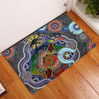 Personalised Panthers NAIDOC Week 2024 Rubber Doormat Australia Aboriginal Dot Painting