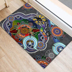 Personalised Panthers NAIDOC Week 2024 Rubber Doormat Australia Aboriginal Dot Painting
