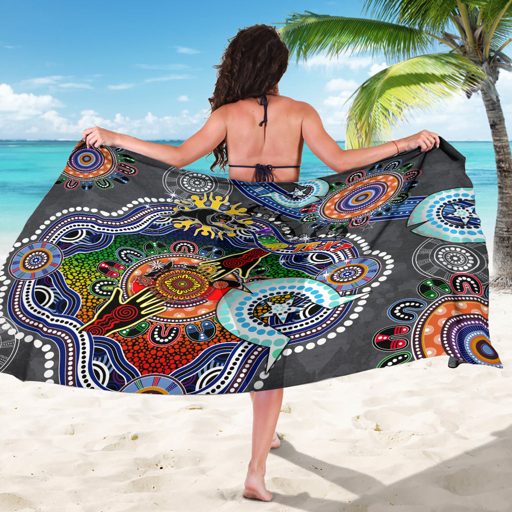 Personalised Panthers NAIDOC Week 2024 Sarong Australia Aboriginal Dot Painting
