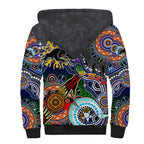 Personalised Panthers NAIDOC Week 2024 Sherpa Hoodie Australia Aboriginal Dot Painting