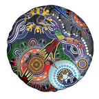 Personalised Panthers NAIDOC Week 2024 Spare Tire Cover Australia Aboriginal Dot Painting