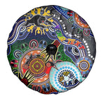 Personalised Panthers NAIDOC Week 2024 Spare Tire Cover Australia Aboriginal Dot Painting