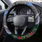 Panthers NAIDOC Week 2024 Steering Wheel Cover Australia Aboriginal Dot Painting