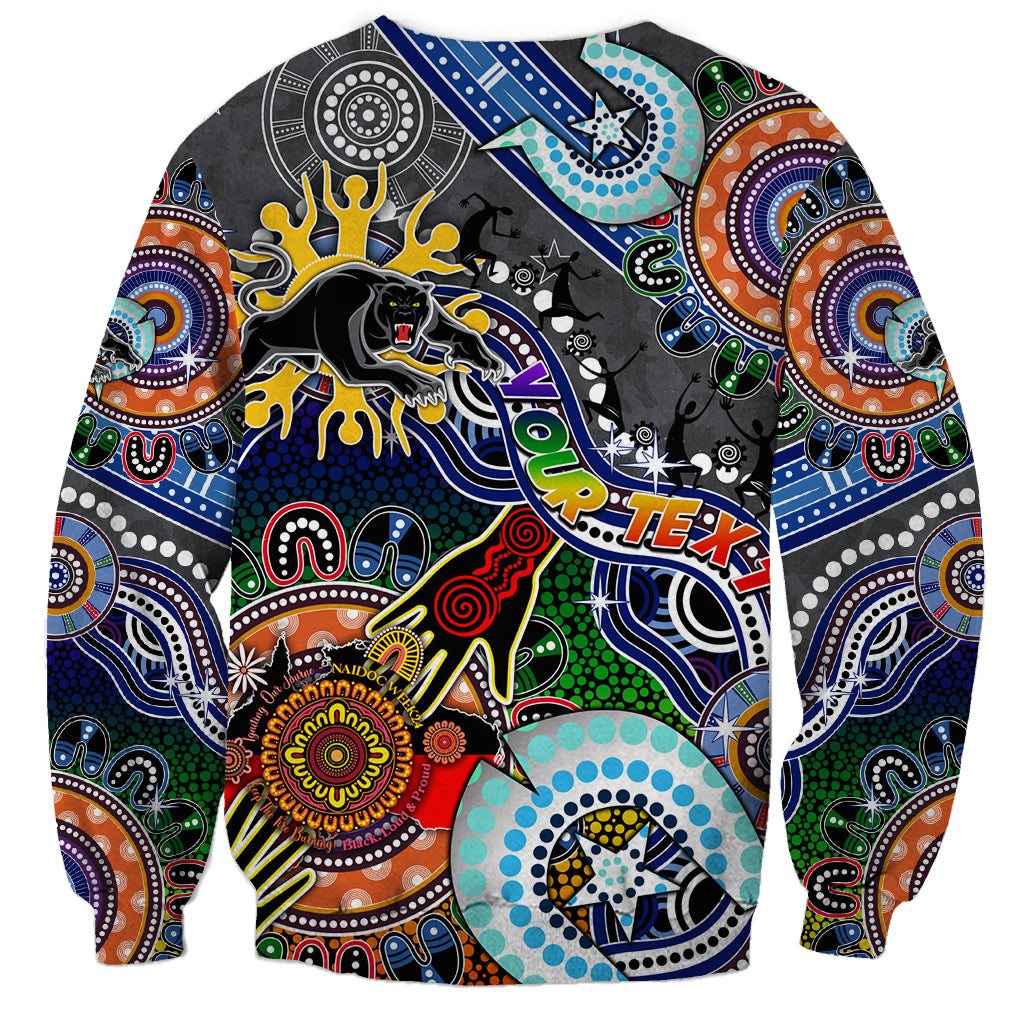 Personalised Panthers NAIDOC Week 2024 Sweatshirt Australia Aboriginal Dot Painting