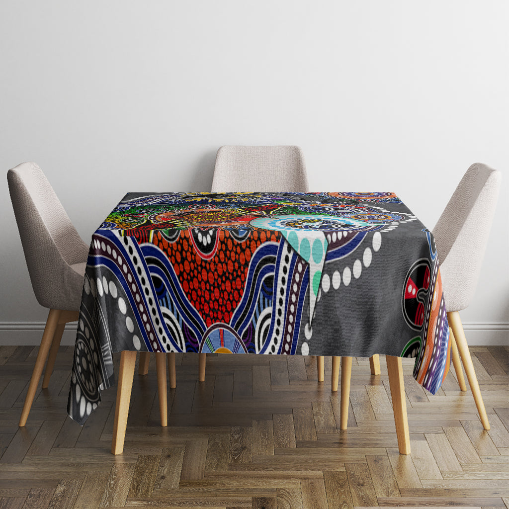Personalised Panthers NAIDOC Week 2024 Tablecloth Australia Aboriginal Dot Painting