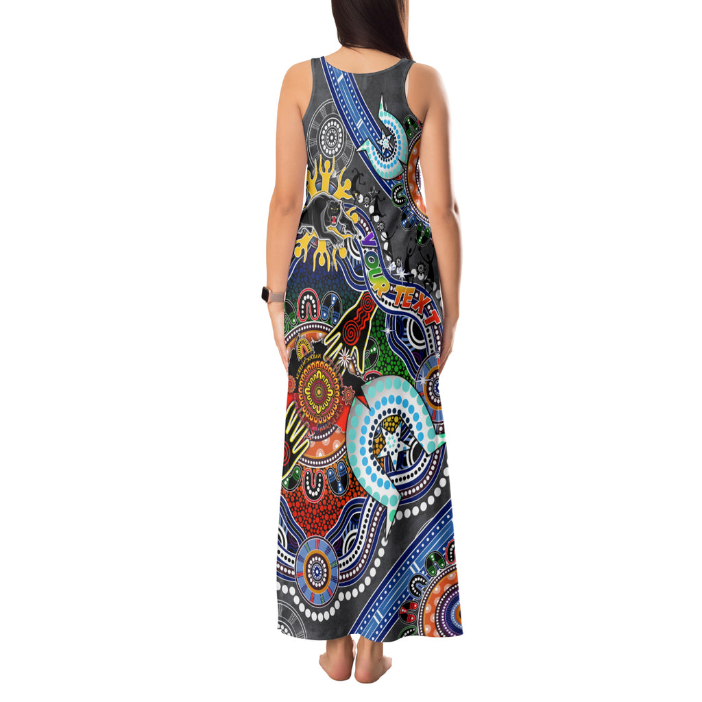 Personalised Panthers NAIDOC Week 2024 Tank Maxi Dress Australia Aboriginal Dot Painting