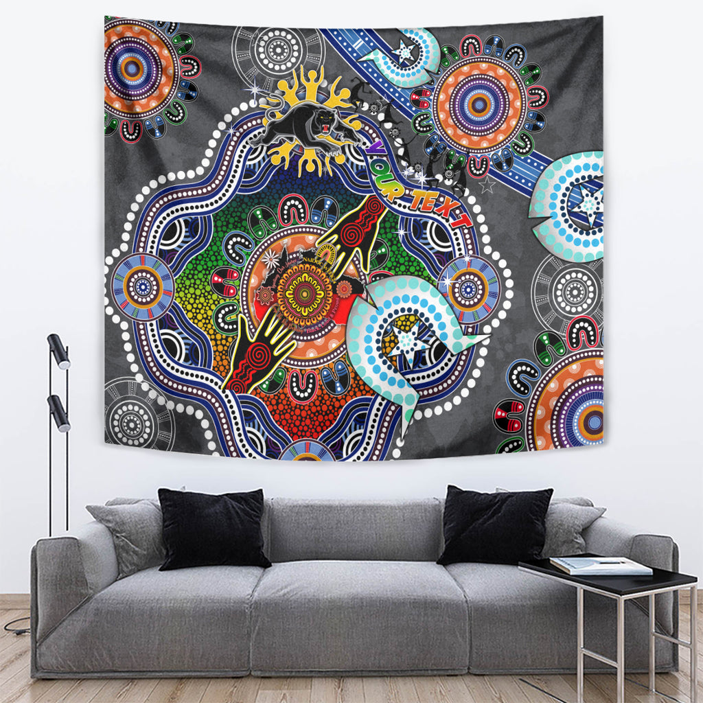 Personalised Panthers NAIDOC Week 2024 Tapestry Australia Aboriginal Dot Painting