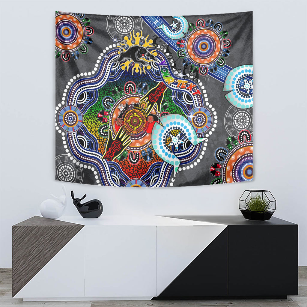 Personalised Panthers NAIDOC Week 2024 Tapestry Australia Aboriginal Dot Painting