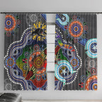 Personalised Panthers NAIDOC Week 2024 Window Curtain Australia Aboriginal Dot Painting