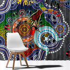 Personalised Panthers NAIDOC Week 2024 Window Curtain Australia Aboriginal Dot Painting