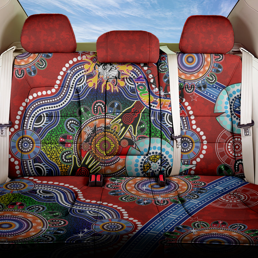 Personalised Dragons NAIDOC Week 2024 Back Car Seat Cover Australia Aboriginal Dot Painting