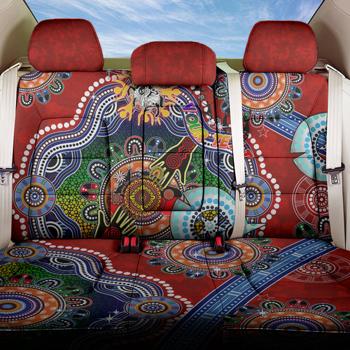 Personalised Dragons NAIDOC Week 2024 Back Car Seat Cover Australia Aboriginal Dot Painting