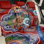 Personalised Dragons NAIDOC Week 2024 Back Car Seat Cover Australia Aboriginal Dot Painting