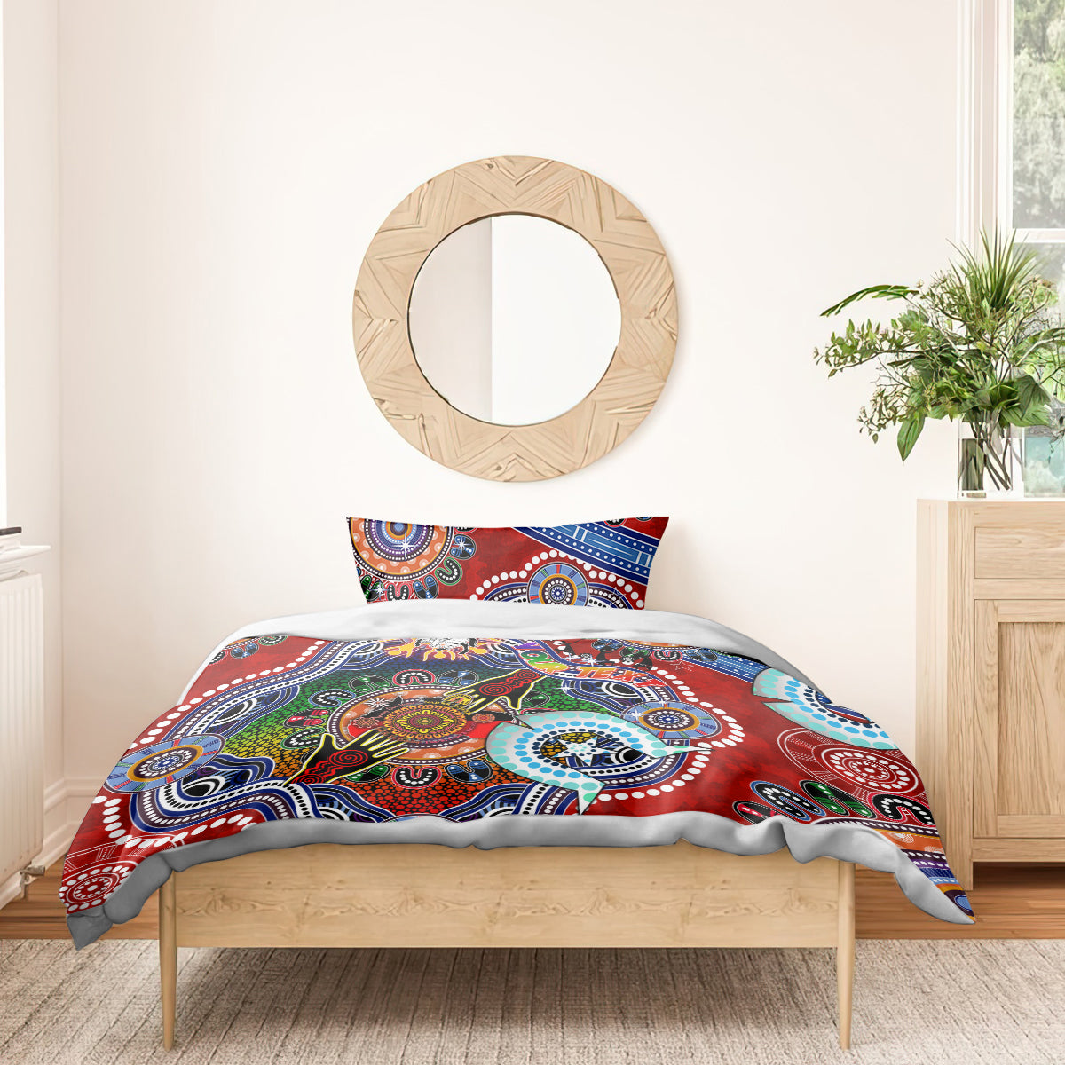 Personalised Dragons NAIDOC Week 2024 Bedding Set Australia Aboriginal Dot Painting