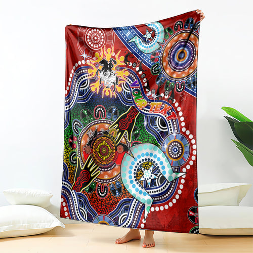 Personalised Dragons NAIDOC Week 2024 Blanket Australia Aboriginal Dot Painting