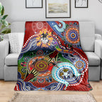 Personalised Dragons NAIDOC Week 2024 Blanket Australia Aboriginal Dot Painting