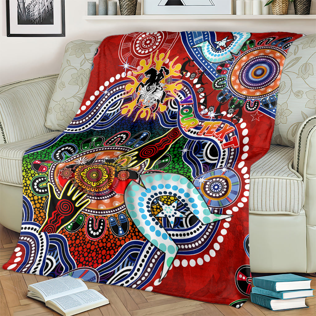 Personalised Dragons NAIDOC Week 2024 Blanket Australia Aboriginal Dot Painting