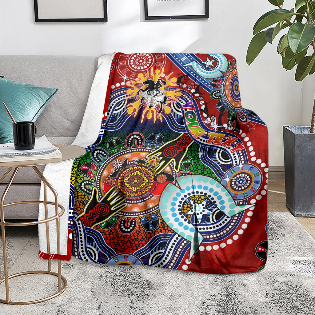 Personalised Dragons NAIDOC Week 2024 Blanket Australia Aboriginal Dot Painting