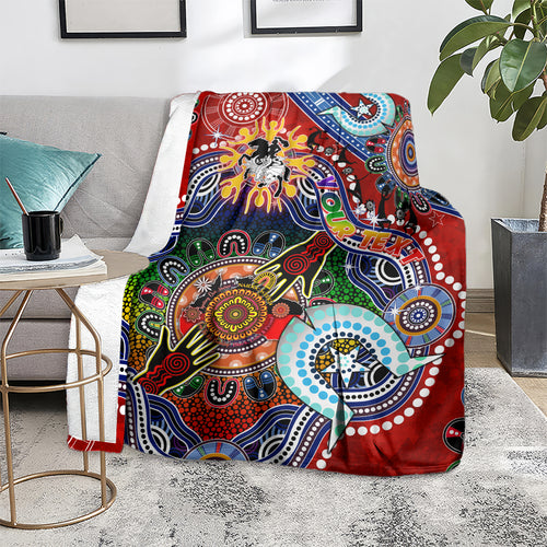 Personalised Dragons NAIDOC Week 2024 Blanket Australia Aboriginal Dot Painting