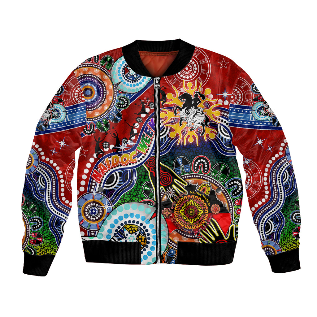 Personalised Dragons NAIDOC Week 2024 Bomber Jacket Australia Aboriginal Dot Painting