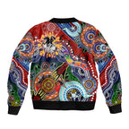 Personalised Dragons NAIDOC Week 2024 Bomber Jacket Australia Aboriginal Dot Painting