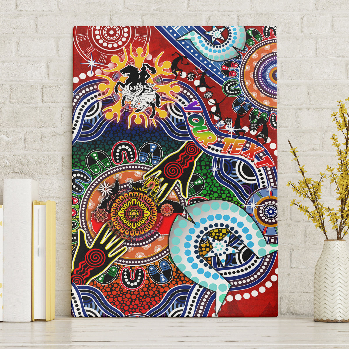 Personalised Dragons NAIDOC Week 2024 Canvas Wall Art Australia Aboriginal Dot Painting