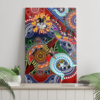 Personalised Dragons NAIDOC Week 2024 Canvas Wall Art Australia Aboriginal Dot Painting