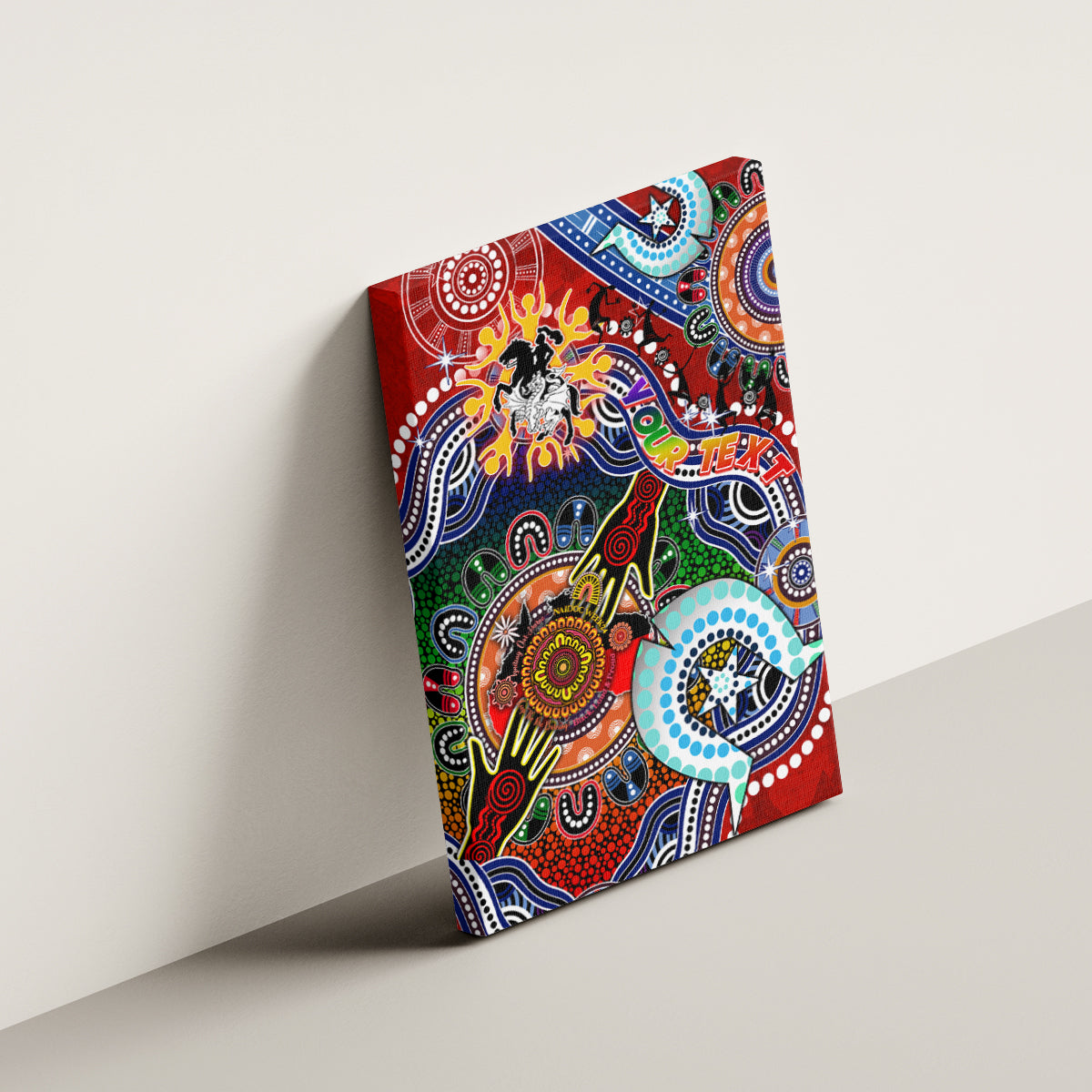 Personalised Dragons NAIDOC Week 2024 Canvas Wall Art Australia Aboriginal Dot Painting