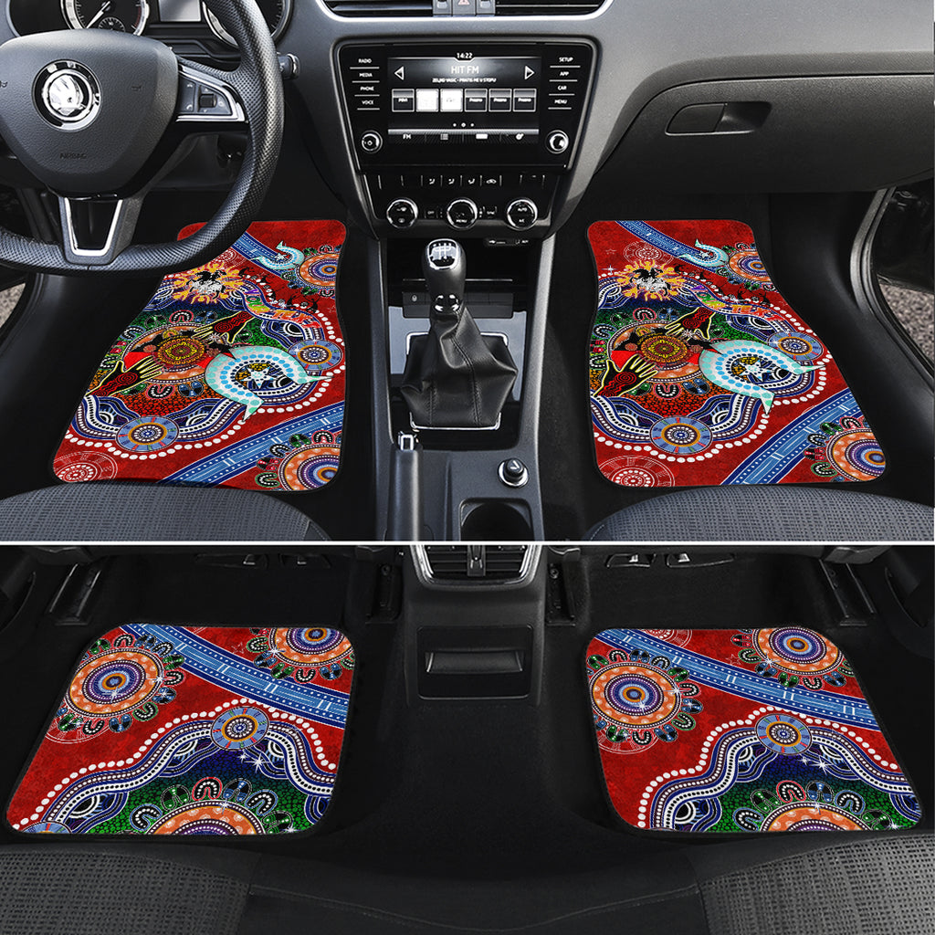 Personalised Dragons NAIDOC Week 2024 Car Mats Australia Aboriginal Dot Painting