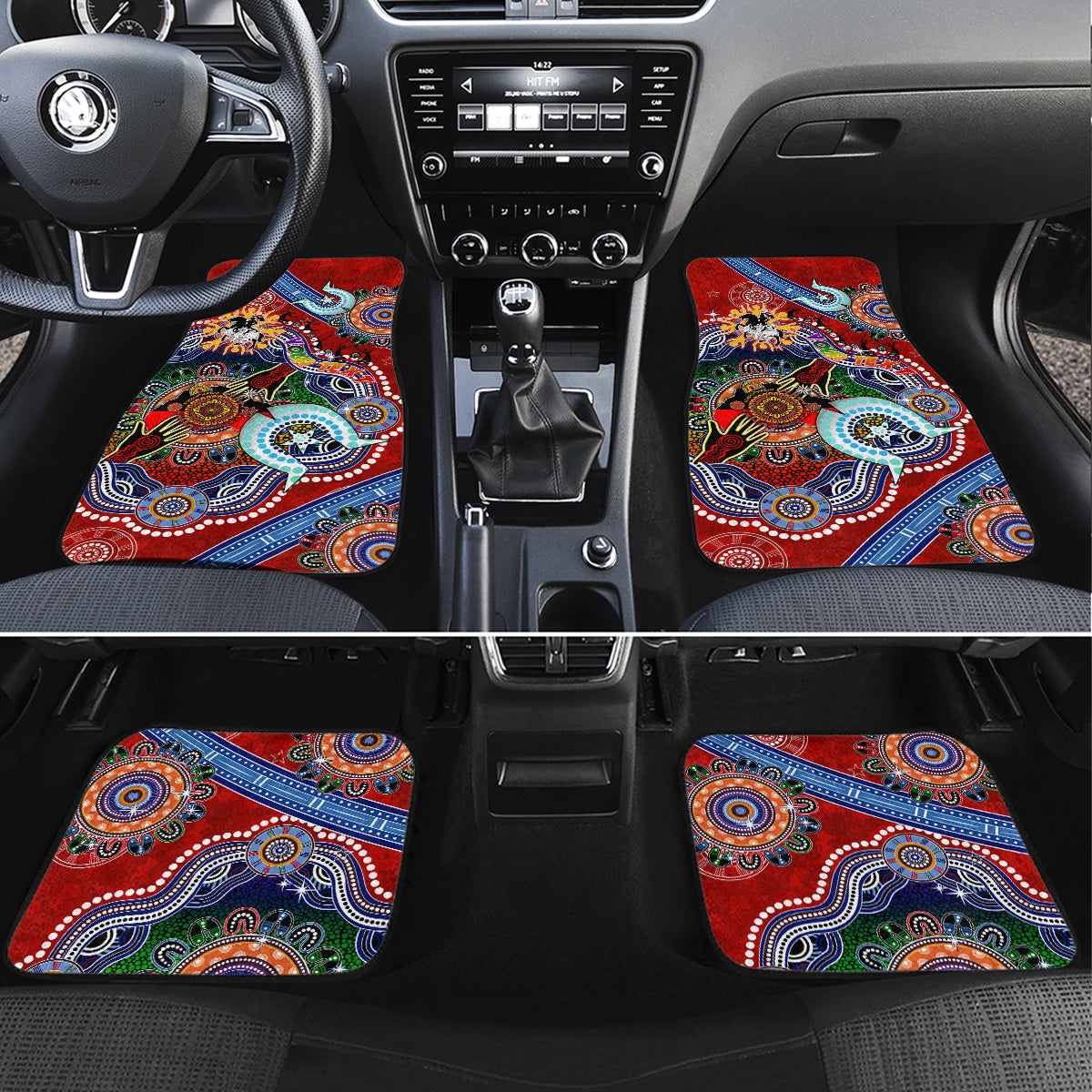 Personalised Dragons NAIDOC Week 2024 Car Mats Australia Aboriginal Dot Painting