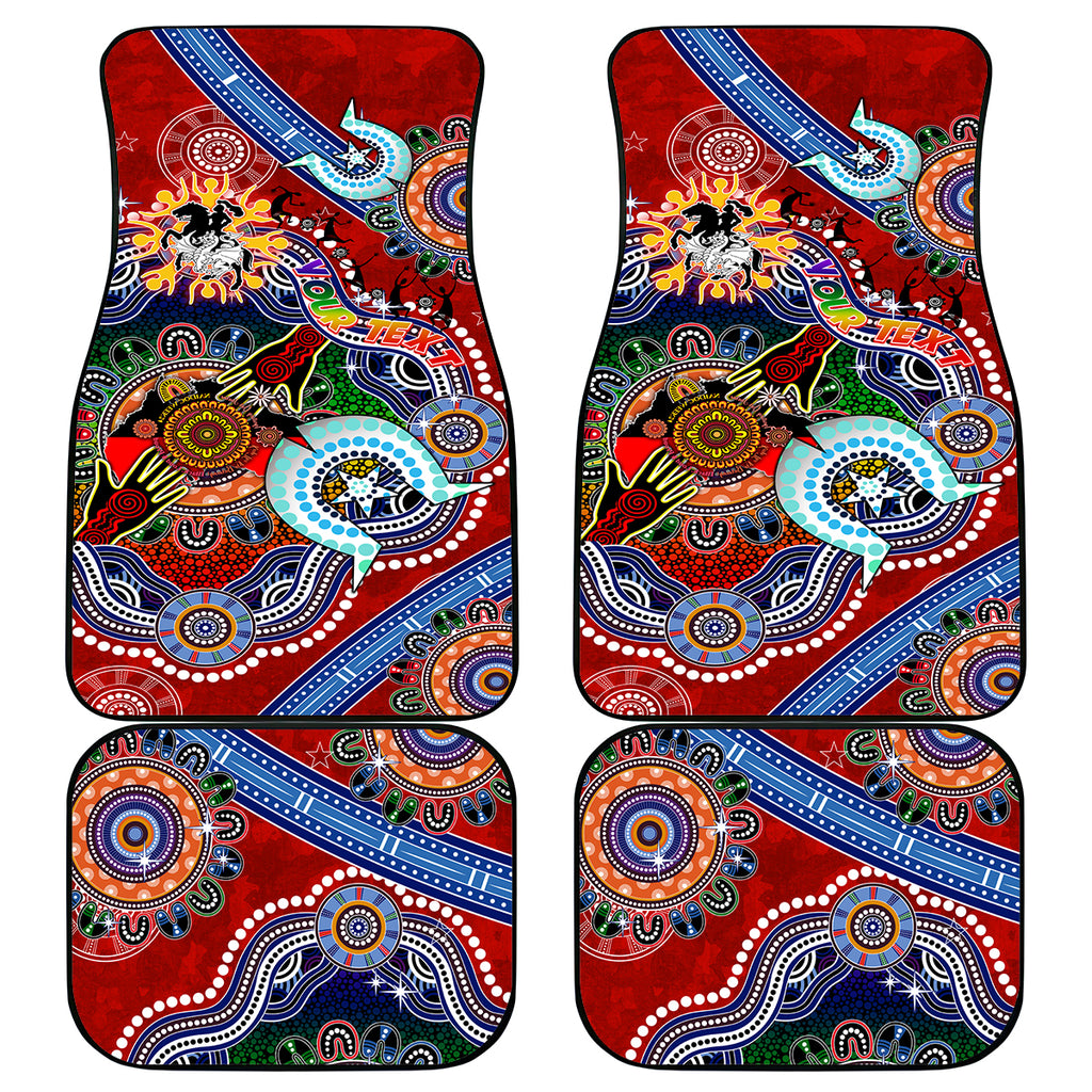 Personalised Dragons NAIDOC Week 2024 Car Mats Australia Aboriginal Dot Painting
