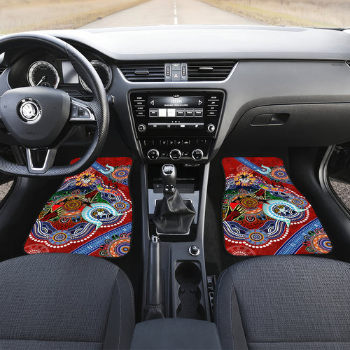 Personalised Dragons NAIDOC Week 2024 Car Mats Australia Aboriginal Dot Painting