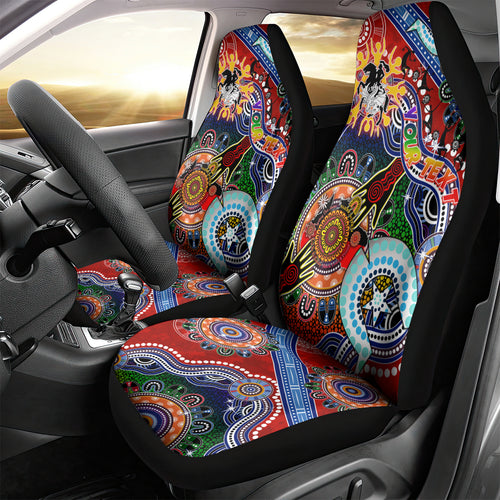 Personalised Dragons NAIDOC Week 2024 Car Seat Cover Australia Aboriginal Dot Painting