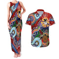 Personalised Dragons NAIDOC Week 2024 Couples Matching Tank Maxi Dress and Hawaiian Shirt Australia Aboriginal Dot Painting