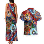 Personalised Dragons NAIDOC Week 2024 Couples Matching Tank Maxi Dress and Hawaiian Shirt Australia Aboriginal Dot Painting