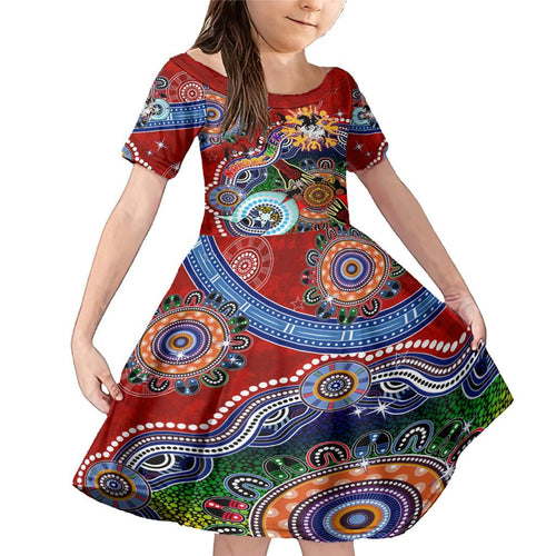Personalised Dragons NAIDOC Week 2024 Family Matching Mermaid Dress and Hawaiian Shirt Australia Aboriginal Dot Painting
