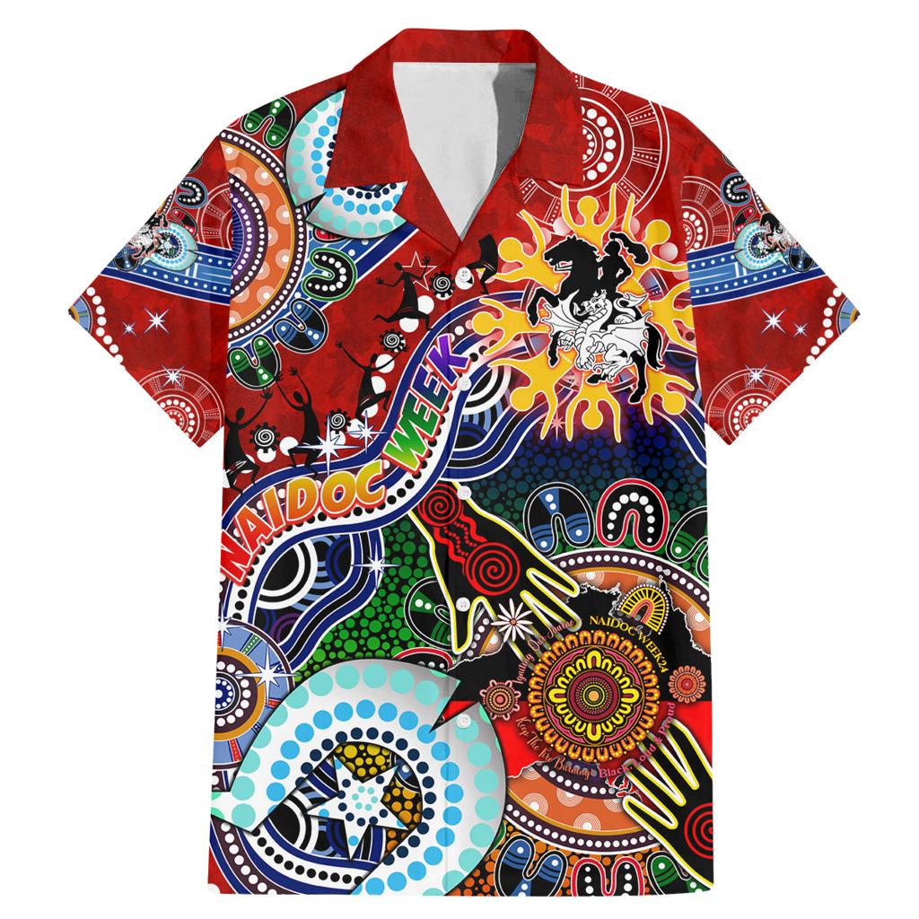 Personalised Dragons NAIDOC Week 2024 Family Matching Mermaid Dress and Hawaiian Shirt Australia Aboriginal Dot Painting