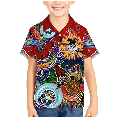 Personalised Dragons NAIDOC Week 2024 Family Matching Mermaid Dress and Hawaiian Shirt Australia Aboriginal Dot Painting