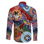 Personalised Dragons NAIDOC Week 2024 Family Matching Short Sleeve Bodycon Dress and Hawaiian Shirt Australia Aboriginal Dot Painting