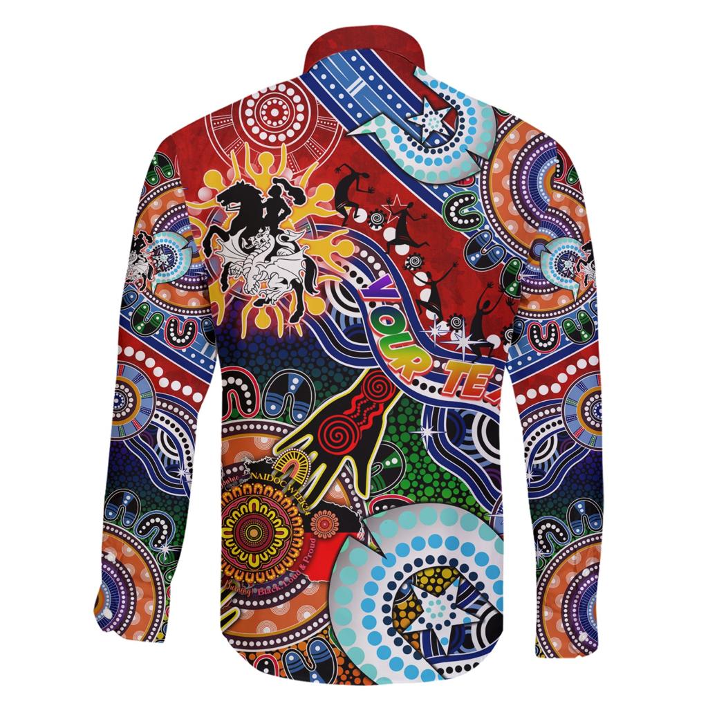Personalised Dragons NAIDOC Week 2024 Family Matching Short Sleeve Bodycon Dress and Hawaiian Shirt Australia Aboriginal Dot Painting