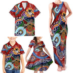 Personalised Dragons NAIDOC Week 2024 Family Matching Tank Maxi Dress and Hawaiian Shirt Australia Aboriginal Dot Painting