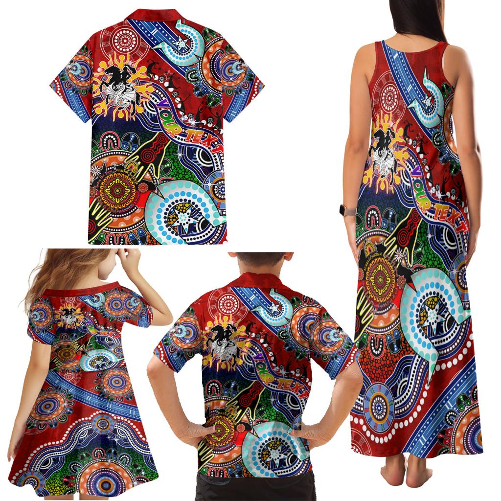 Personalised Dragons NAIDOC Week 2024 Family Matching Tank Maxi Dress and Hawaiian Shirt Australia Aboriginal Dot Painting