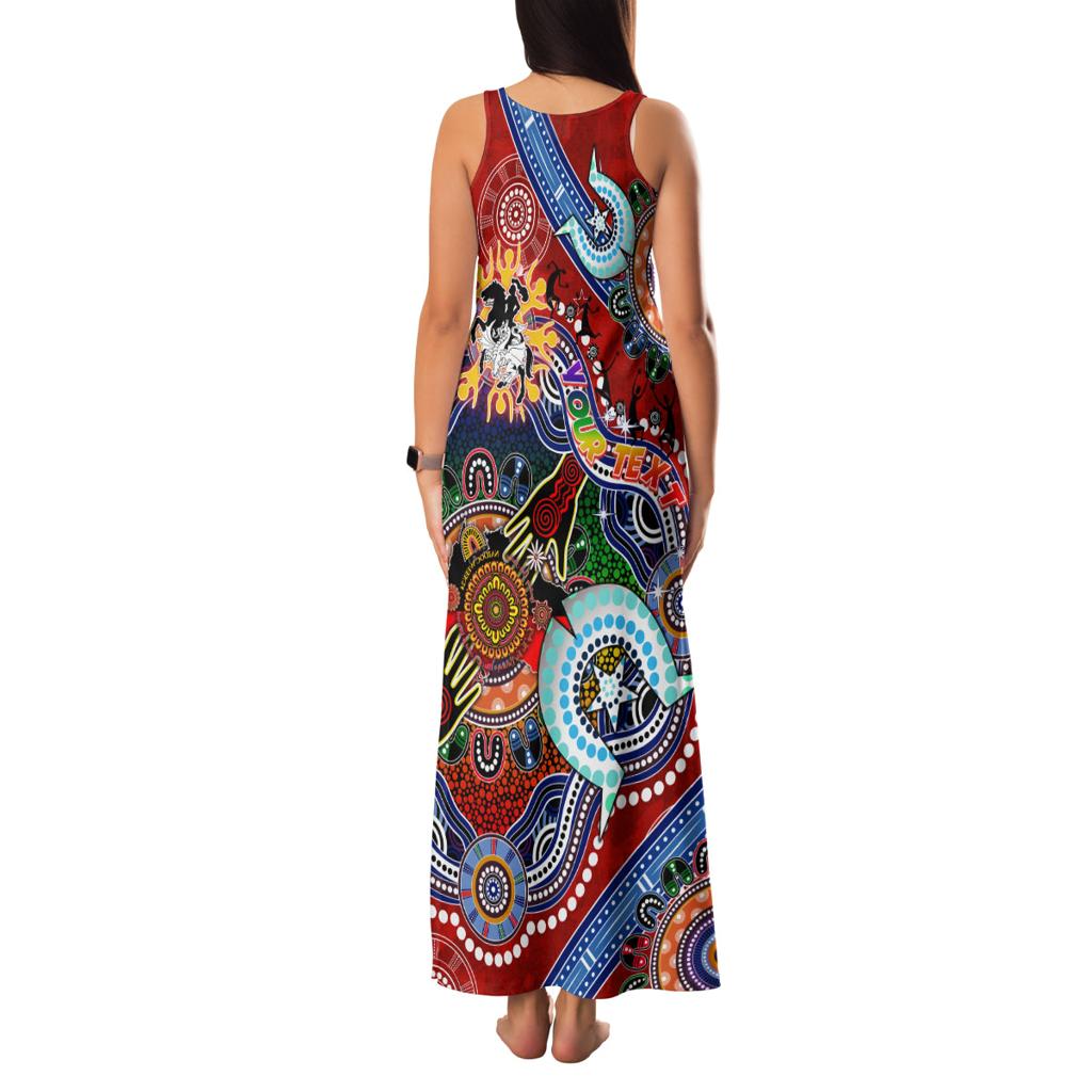 Personalised Dragons NAIDOC Week 2024 Family Matching Tank Maxi Dress and Hawaiian Shirt Australia Aboriginal Dot Painting